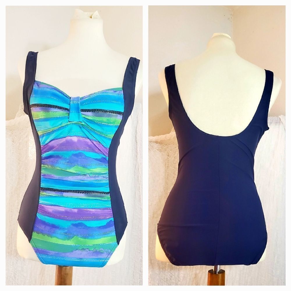 Multi-colored One Piece Swimsuit Size S/M